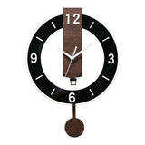 Maxbell Wall Clock Nordic Design Acrylic Hanging Clock for Living Room Kitchen Black