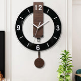 Maxbell Wall Clock Nordic Design Acrylic Hanging Clock for Living Room Kitchen Black