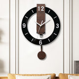 Maxbell Wall Clock Nordic Design Acrylic Hanging Clock for Living Room Kitchen Black