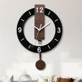 Maxbell Wall Clock Nordic Design Acrylic Hanging Clock for Living Room Kitchen Black