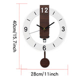 Maxbell Wall Clock Nordic Design Acrylic Hanging Clock for Living Room Kitchen White
