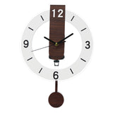 Maxbell Wall Clock Nordic Design Acrylic Hanging Clock for Living Room Kitchen White