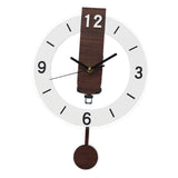 Maxbell Wall Clock Nordic Design Acrylic Hanging Clock for Living Room Kitchen White