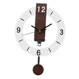 Maxbell Wall Clock Nordic Design Acrylic Hanging Clock for Living Room Kitchen White