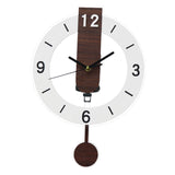 Maxbell Wall Clock Nordic Design Acrylic Hanging Clock for Living Room Kitchen White
