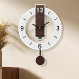 Maxbell Wall Clock Nordic Design Acrylic Hanging Clock for Living Room Kitchen White