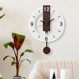 Maxbell Wall Clock Nordic Design Acrylic Hanging Clock for Living Room Kitchen White