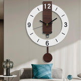 Maxbell Wall Clock Nordic Design Acrylic Hanging Clock for Living Room Kitchen White