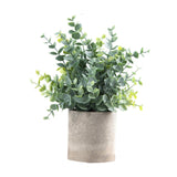 Maxbell Artificial Small Potted Plants for Desktop Ornament Desk Tabletop Decoration Eucalyptus