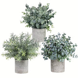 Maxbell Artificial Small Potted Plants for Desktop Ornament Desk Tabletop Decoration Hedychium Diffusum
