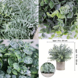 Maxbell Artificial Small Potted Plants for Desktop Ornament Desk Tabletop Decoration Hedychium Diffusum