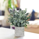 Maxbell Artificial Small Potted Plants for Desktop Ornament Desk Tabletop Decoration Roundleaf Grass