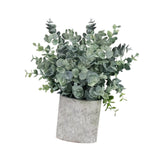 Maxbell Artificial Small Potted Plants for Desktop Ornament Desk Tabletop Decoration Roundleaf Grass