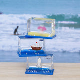 Maxbell Acrylic Fluid Liquid Decor Fluid Liquid Toy for Office Living Room Bookshelf Cruise Ship