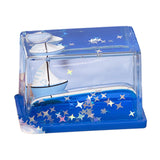 Maxbell Acrylic Fluid Liquid Decor Fluid Liquid Toy for Office Living Room Bookshelf Sailboat