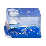 Maxbell Acrylic Fluid Liquid Decor Fluid Liquid Toy for Office Living Room Bookshelf Sailboat