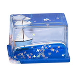 Maxbell Acrylic Fluid Liquid Decor Fluid Liquid Toy for Office Living Room Bookshelf Sailboat