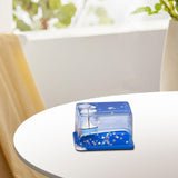 Maxbell Acrylic Fluid Liquid Decor Fluid Liquid Toy for Office Living Room Bookshelf Sailboat