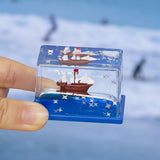 Maxbell Acrylic Fluid Liquid Decor Fluid Liquid Toy for Office Living Room Bookshelf Pirate Ship