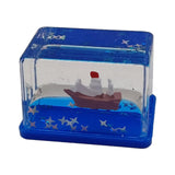 Maxbell Acrylic Fluid Liquid Decor Fluid Liquid Toy for Office Living Room Bookshelf Pirate Ship