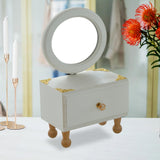 Maxbell Desktop Makeup Mirror with Drawer Decoration for Vanity Bathroom Living Room Round Mirror