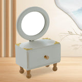 Maxbell Desktop Makeup Mirror with Drawer Decoration for Vanity Bathroom Living Room Round Mirror