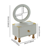 Maxbell Desktop Makeup Mirror with Drawer Decoration for Vanity Bathroom Living Room Round Mirror