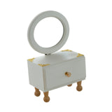 Maxbell Desktop Makeup Mirror with Drawer Decoration for Vanity Bathroom Living Room Round Mirror