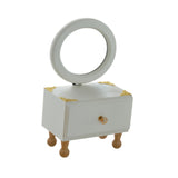 Maxbell Desktop Makeup Mirror with Drawer Decoration for Vanity Bathroom Living Room Round Mirror