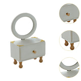 Maxbell Desktop Makeup Mirror with Drawer Decoration for Vanity Bathroom Living Room Round Mirror