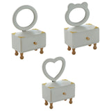 Maxbell Desktop Makeup Mirror with Drawer Decoration for Vanity Bathroom Living Room Round Mirror
