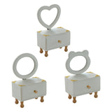 Maxbell Desktop Makeup Mirror with Drawer Decoration for Vanity Bathroom Living Room Round Mirror