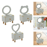 Maxbell Desktop Makeup Mirror with Drawer Decoration for Vanity Bathroom Living Room Round Mirror