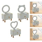 Maxbell Desktop Makeup Mirror with Drawer Decoration for Vanity Bathroom Living Room Round Mirror