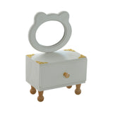 Maxbell Desktop Makeup Mirror with Drawer Decoration for Vanity Bathroom Living Room Bear Shaped Mirror