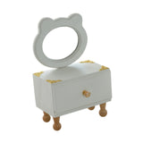 Maxbell Desktop Makeup Mirror with Drawer Decoration for Vanity Bathroom Living Room Bear Shaped Mirror