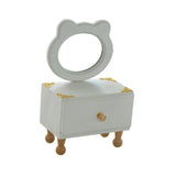 Maxbell Desktop Makeup Mirror with Drawer Decoration for Vanity Bathroom Living Room Bear Shaped Mirror