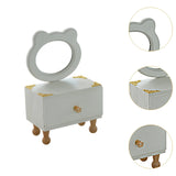 Maxbell Desktop Makeup Mirror with Drawer Decoration for Vanity Bathroom Living Room Bear Shaped Mirror