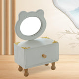 Maxbell Desktop Makeup Mirror with Drawer Decoration for Vanity Bathroom Living Room Bear Shaped Mirror