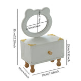 Maxbell Desktop Makeup Mirror with Drawer Decoration for Vanity Bathroom Living Room Bear Shaped Mirror