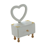 Maxbell Desktop Makeup Mirror with Drawer Decoration for Vanity Bathroom Living Room Heart Shaped Mirror