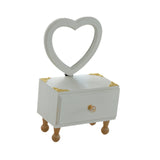 Maxbell Desktop Makeup Mirror with Drawer Decoration for Vanity Bathroom Living Room Heart Shaped Mirror