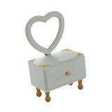 Maxbell Desktop Makeup Mirror with Drawer Decoration for Vanity Bathroom Living Room Heart Shaped Mirror