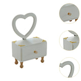 Maxbell Desktop Makeup Mirror with Drawer Decoration for Vanity Bathroom Living Room Heart Shaped Mirror