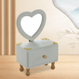Maxbell Desktop Makeup Mirror with Drawer Decoration for Vanity Bathroom Living Room Heart Shaped Mirror
