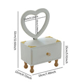 Maxbell Desktop Makeup Mirror with Drawer Decoration for Vanity Bathroom Living Room Heart Shaped Mirror