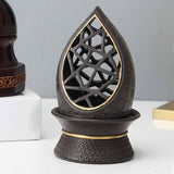 Maxbell Charcoal Incense Burner Mini with Lid for Home Office Meditation Living Room 15cm