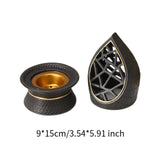 Maxbell Charcoal Incense Burner Mini with Lid for Home Office Meditation Living Room 15cm