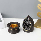 Maxbell Charcoal Incense Burner Mini with Lid for Home Office Meditation Living Room 15cm