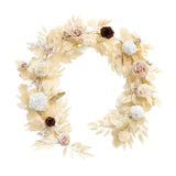 Maxbell Artificial Rose Vine Garland Elegant Fake Flower for Wedding Entryway Mantel